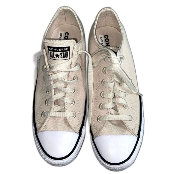 Converse All Star Sneakers  Men’s Size 6.5 Women’s Size 8.5 Renew Canvas Beige - Picture 1 of 12